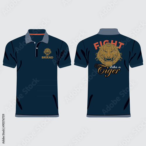 Color men polo shirts. Design template. Vector illustration