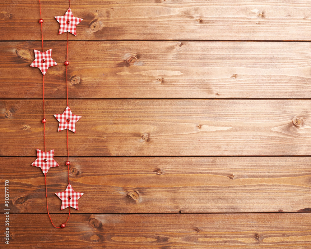 Christmas star garland composition Christmas star garland composition