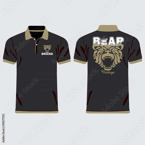 Color men polo shirts. Design template. Vector illustration