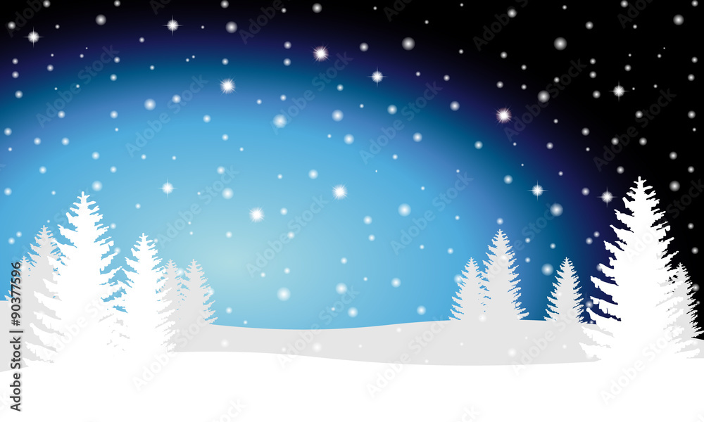 Naklejka premium Weihnachtslandschaft -Vektor