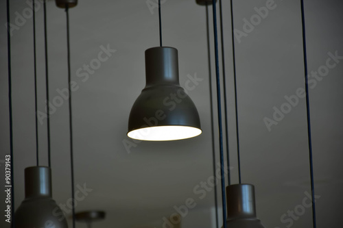Obraz na płótnie Hanging lamp,selective focus w salonie