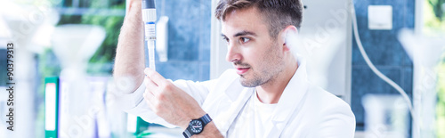 Male scientist working in laboratory