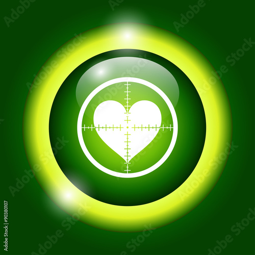 crosshair icon with a heart.
