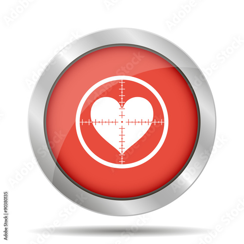 crosshair icon with a heart.