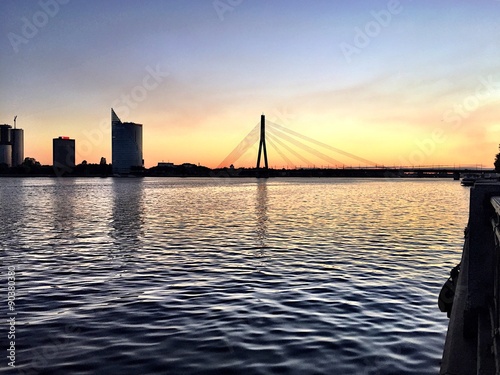 Embankment of Riga city  photo