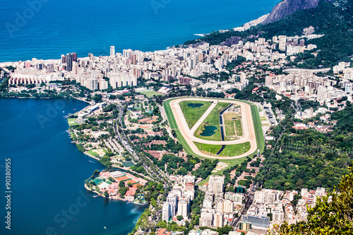 Race track of Lagoa and Leblon in Rio de Janeiro, Brazil.