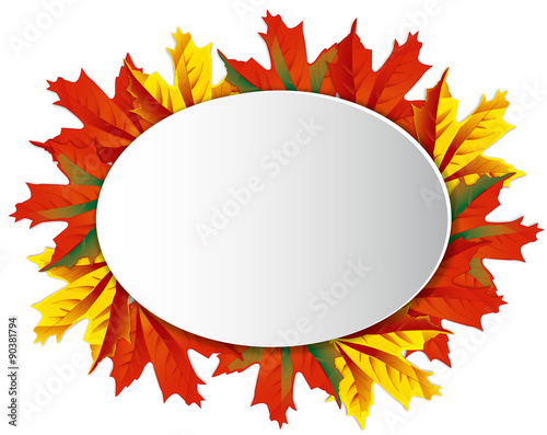 herbstliches Schild