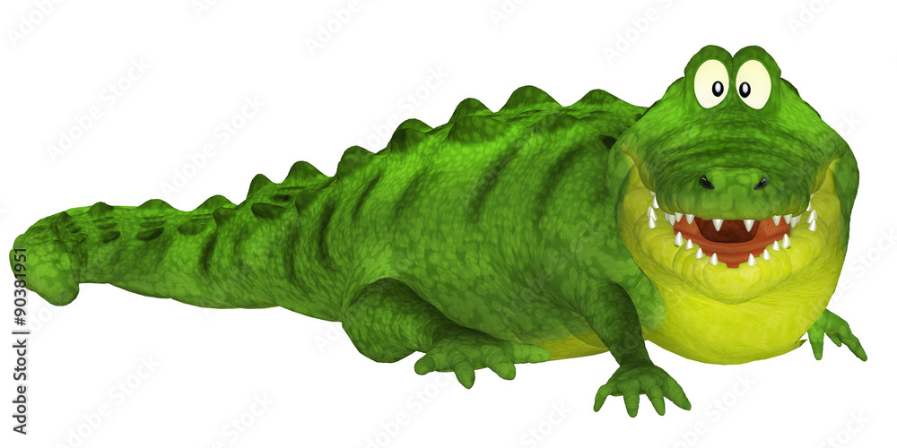 Fototapeta premium Cartoon 3d crocodile