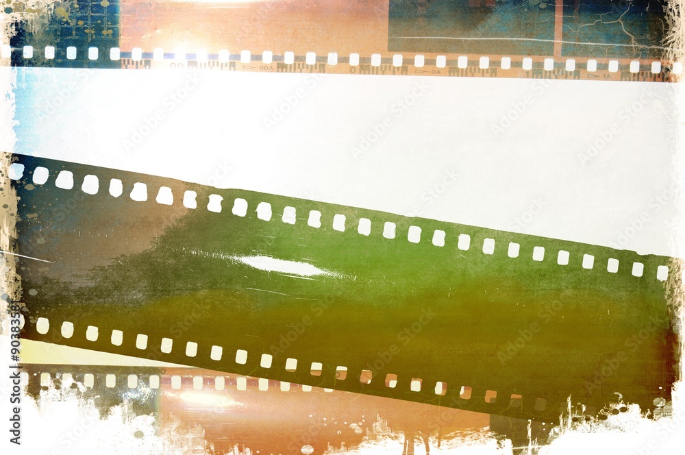 Grunge film strip background