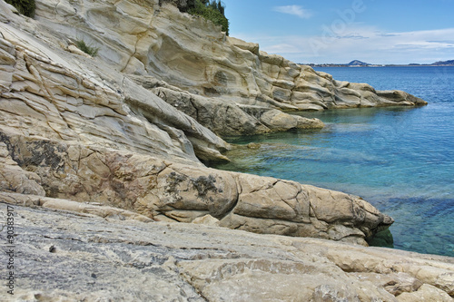rock landscape of marathia beach at Zakynthos island, Greece © Stoyan Haytov