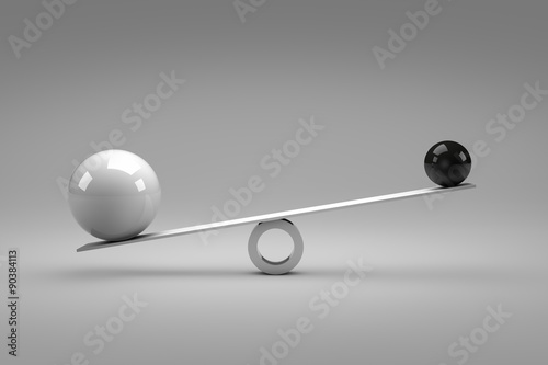 Balance Concept / Black / White Balls