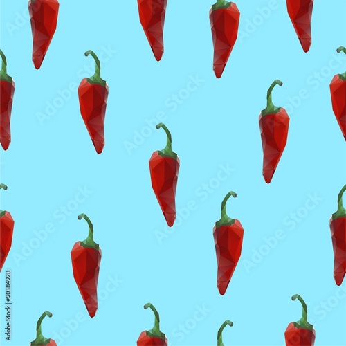 seamless chili pepper pattern