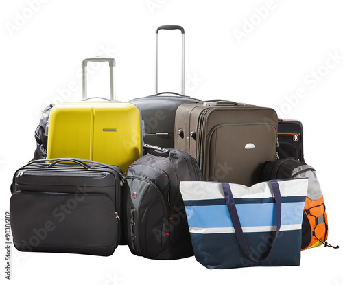 Canvas Print luggage isolated on white