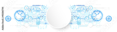 Wallpaper Mural Abstract background  technology communication concept. Torontodigital.ca