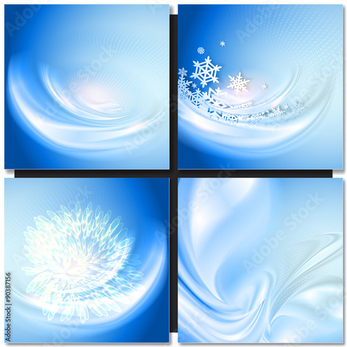 Abstract blue winter background