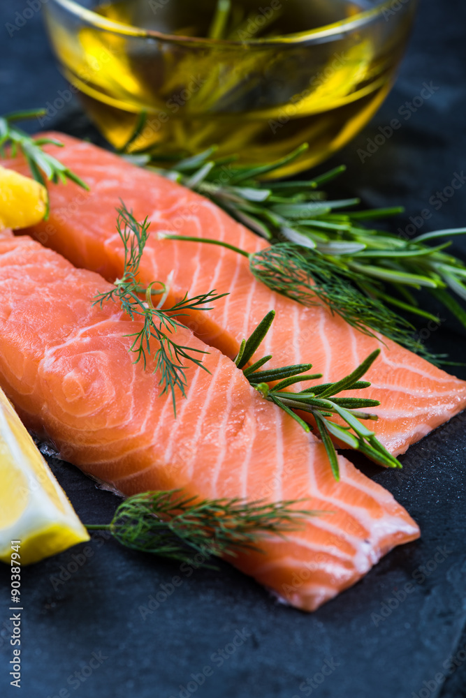 fresh salmon steaks with herbs and lemon fresh salmon steaks with herbs and lemon