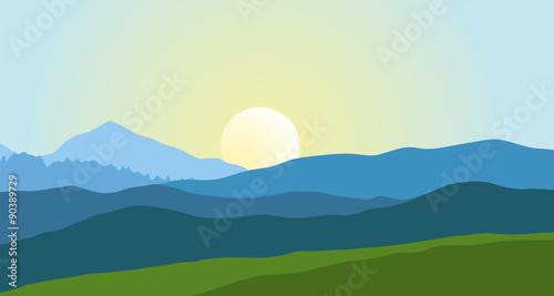 Beautiful mountain landscape in summer