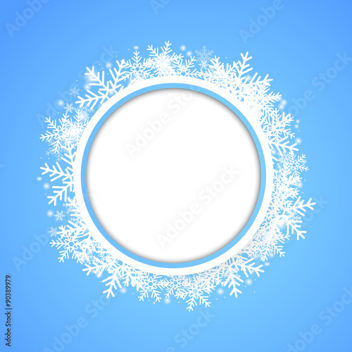 Snow fall. Holiday winter theme background.