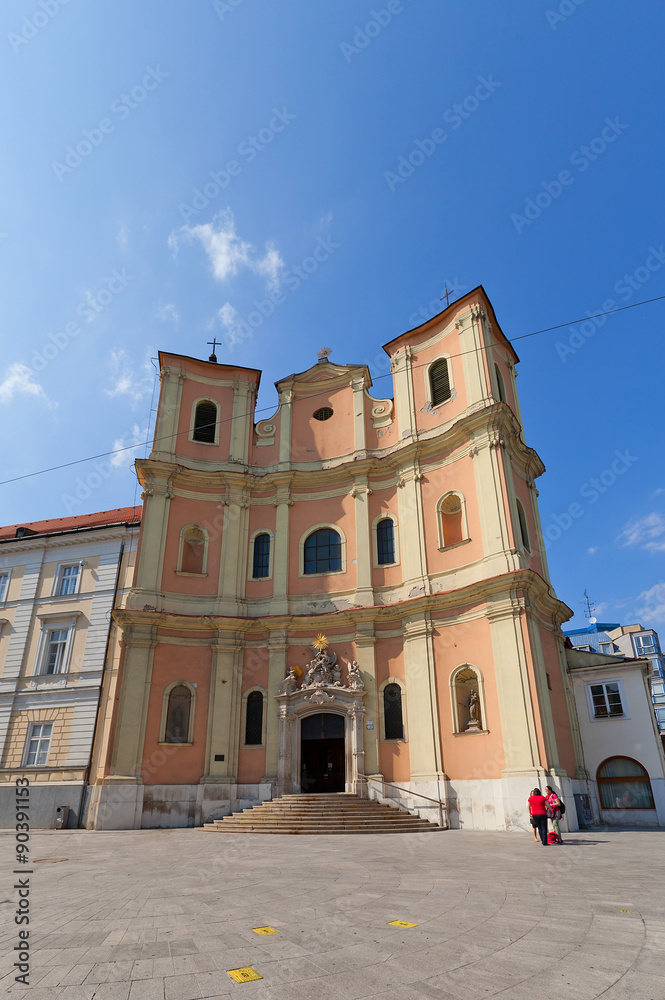Trinity Church (1727) in Bratislava, Slovakia