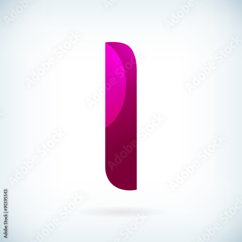 Modern twisted letter l