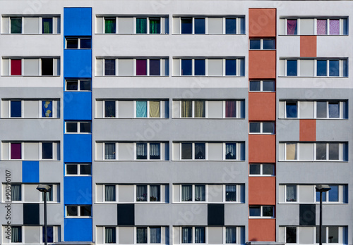 Photography Farbiger Plattenbau in Berlin-Hohenschönhausen