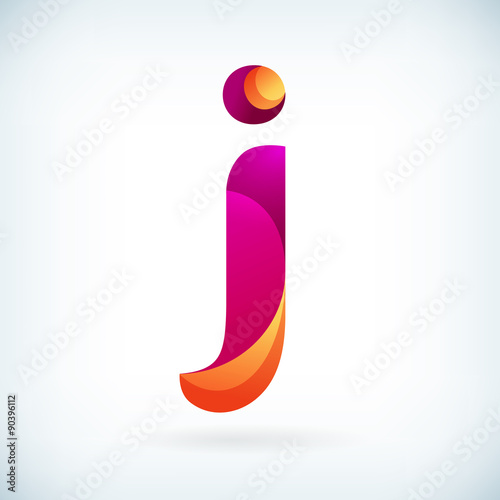 Modern twisted letter j