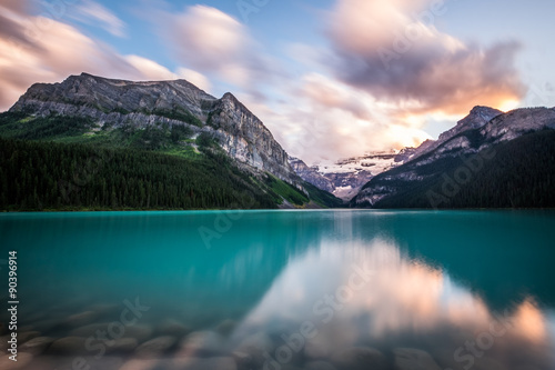 Lake Louise at sunset in Banff National Park, Canada © robertbohrer1