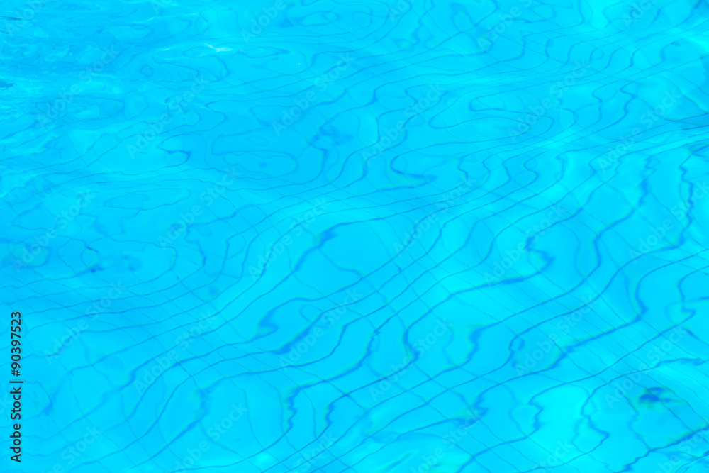 Obraz premium Blue ripple water in swimming pool