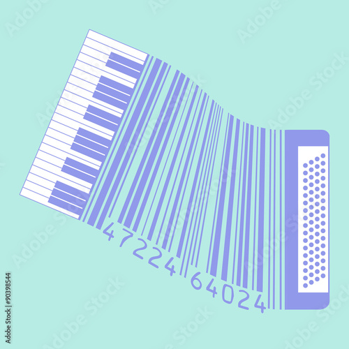 This accordion is also a UPC code