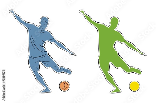 silhouette soccer player