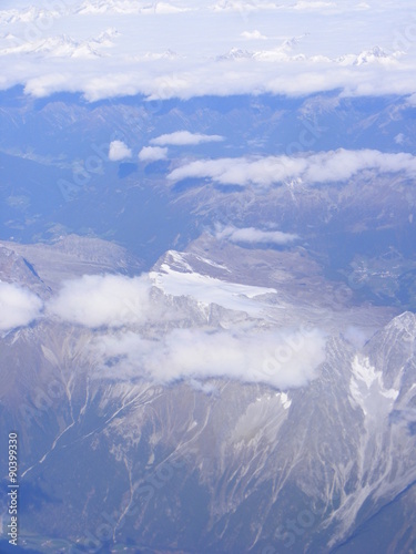 Le Alpi viste dall'alto