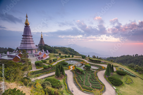 Two pagodas on the peak © hillman