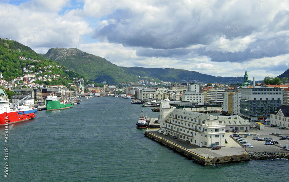 City harbor of Bergen (Norway)