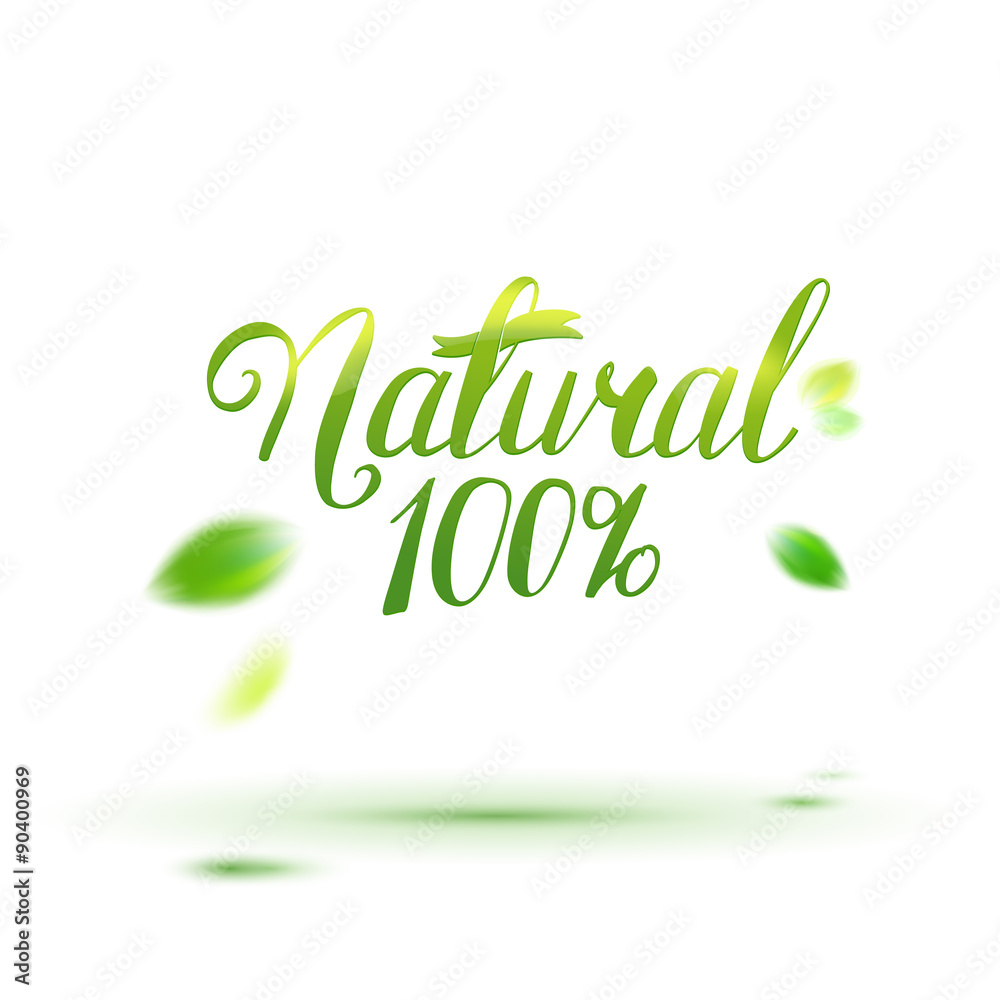 Naklejka premium Logo naturalnej kaligrafii