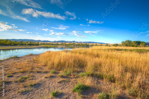 Sunset over the Missouri Headwaters State Park.