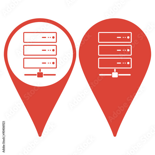 Computer Server icon, flat design