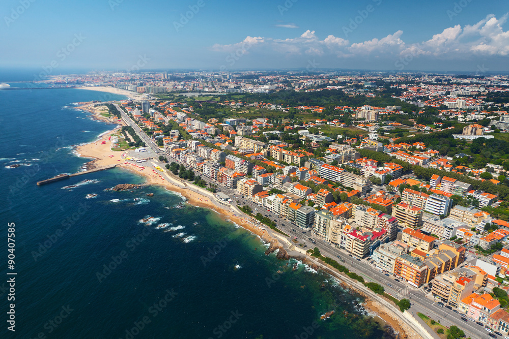 Porto city aerial view