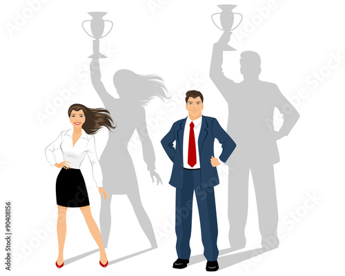 Man and woman - business leaders