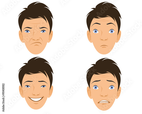 Four human faces