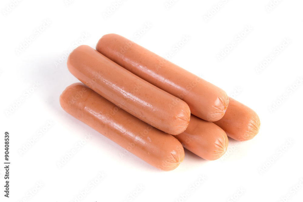 raw sausages isolated on a white background raw sausages isolated on a white background