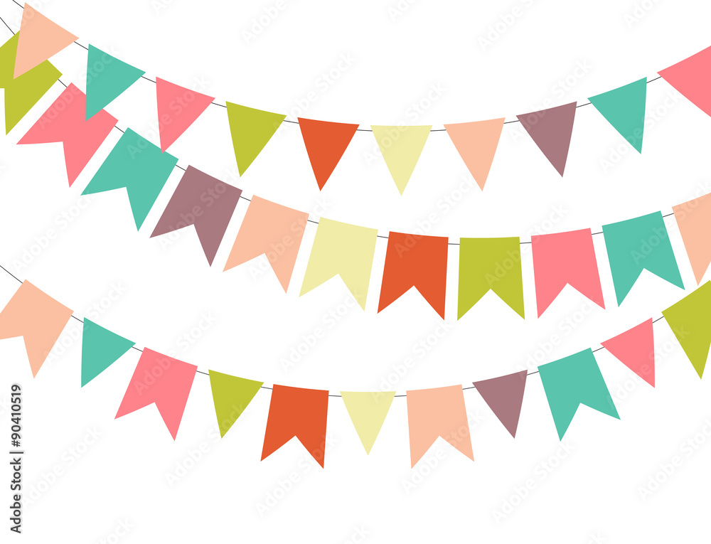 Party Background with Flags Vector Illustration Party Background with Flags Vector Illustration