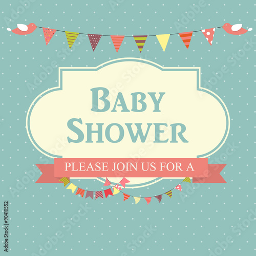 Baby Shower Invitation Vector Illustration