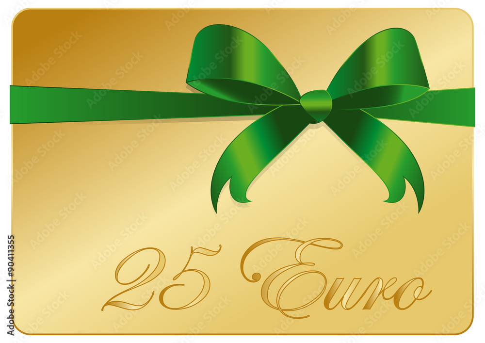 25 Euro Gutschein mit Schleife Adobe Stock