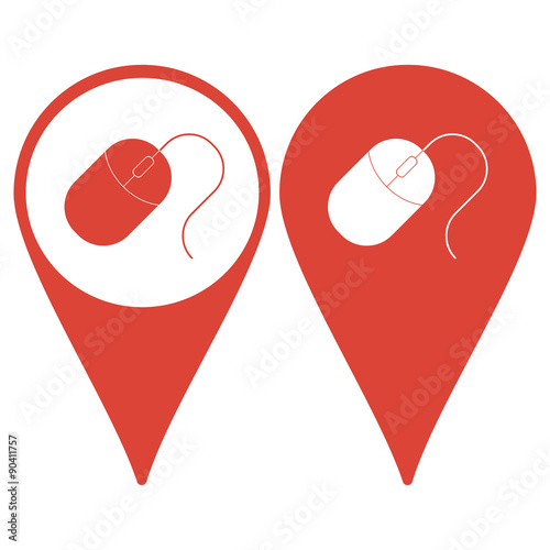 Computer mouse icon, vector illustration.