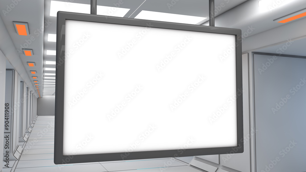 Fototapeta premium Futuristic technology interior architecture and frame