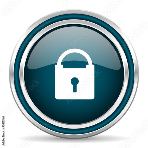 Free Download padlock blue glossy web icon - GFXLoad