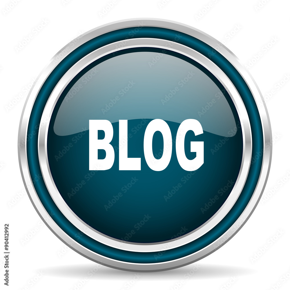 blog blue glossy web icon blog blue glossy web icon