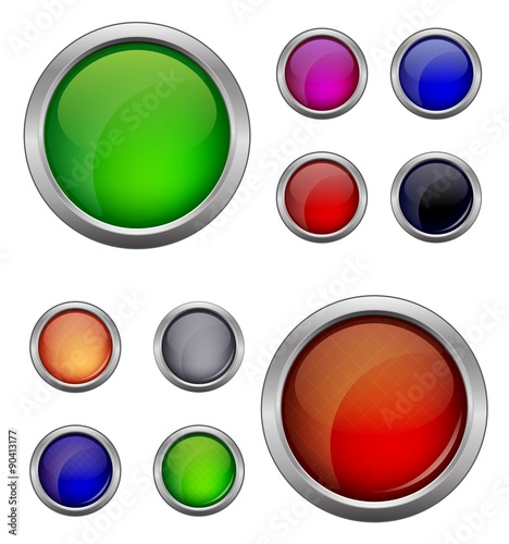 Free Download Set of isolated vector, glossy web button. Beautiful internet button.Empty on white background. - GFXLoad