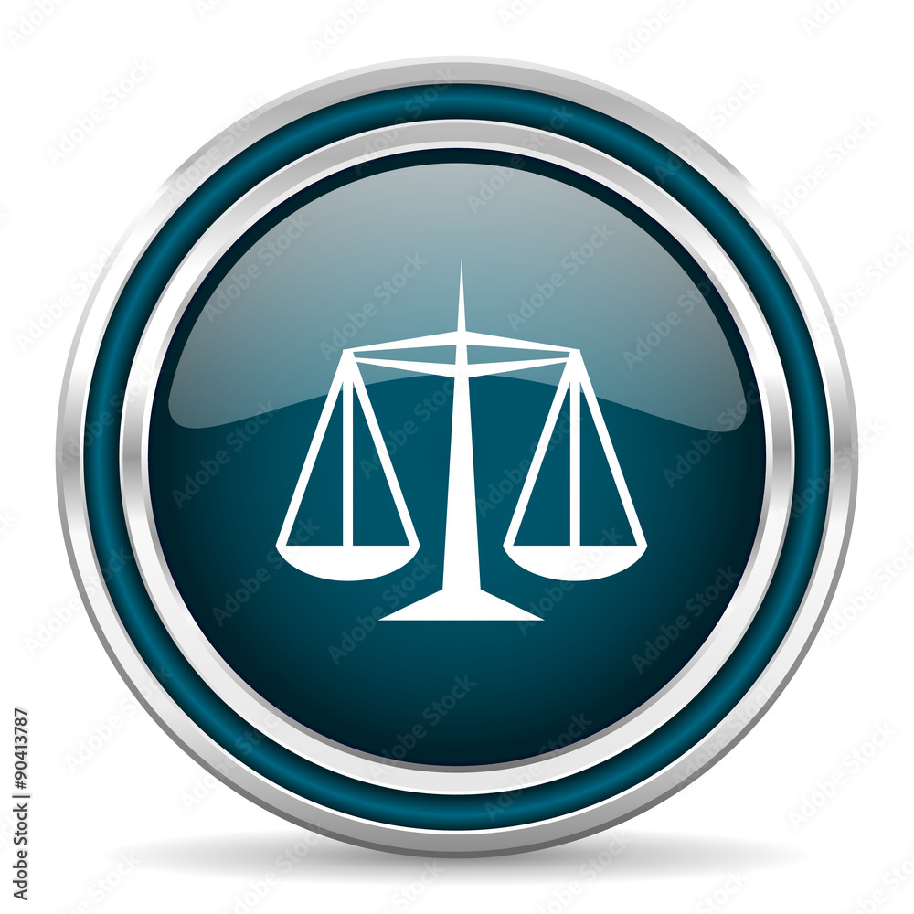 justice blue glossy web icon justice blue glossy web icon
