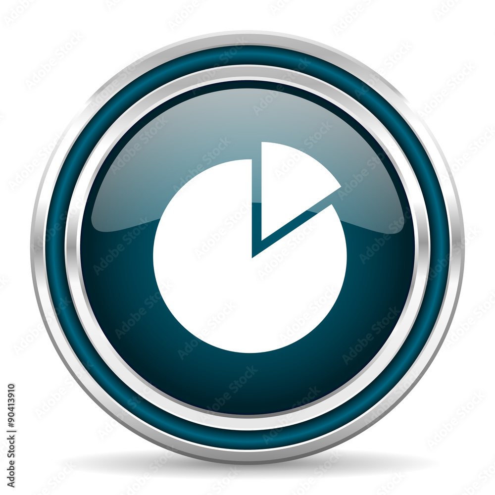 chart blue glossy web icon chart blue glossy web icon